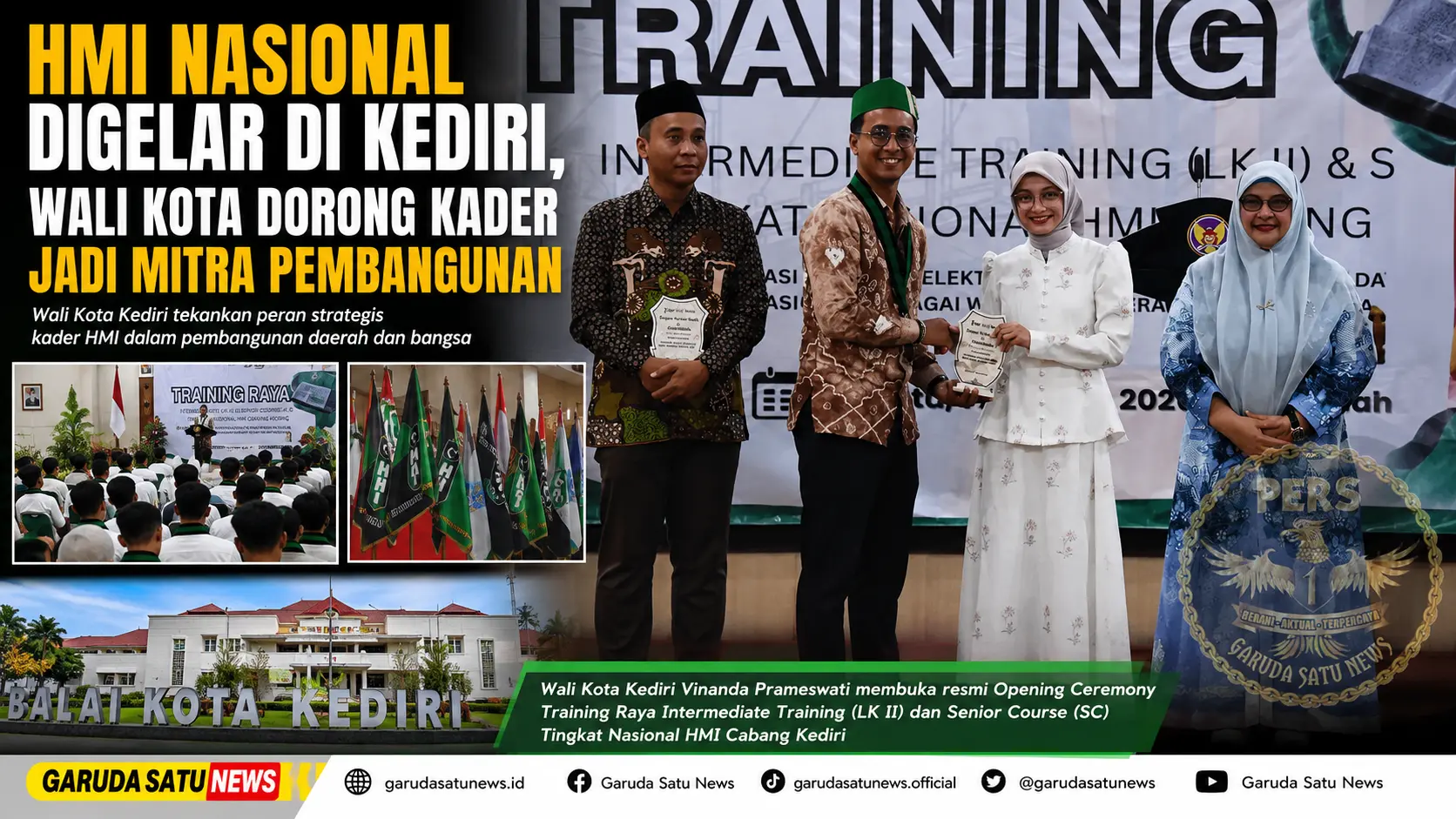 HMI Nasional Digelar di Kediri, Wali Kota Dorong Kader Jadi Mitra Pembangunan