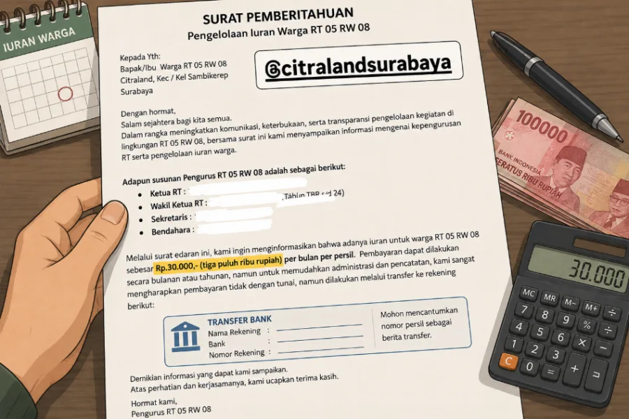 Iuran Rp30 Ribu Picu Polemik di Perumahan Elite Surabaya