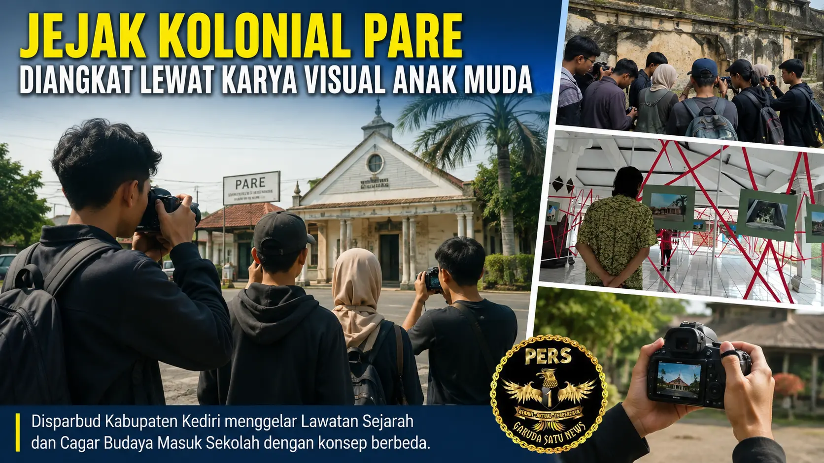 Jejak Kolonial Pare Diangkat Lewat Karya Visual Anak Muda