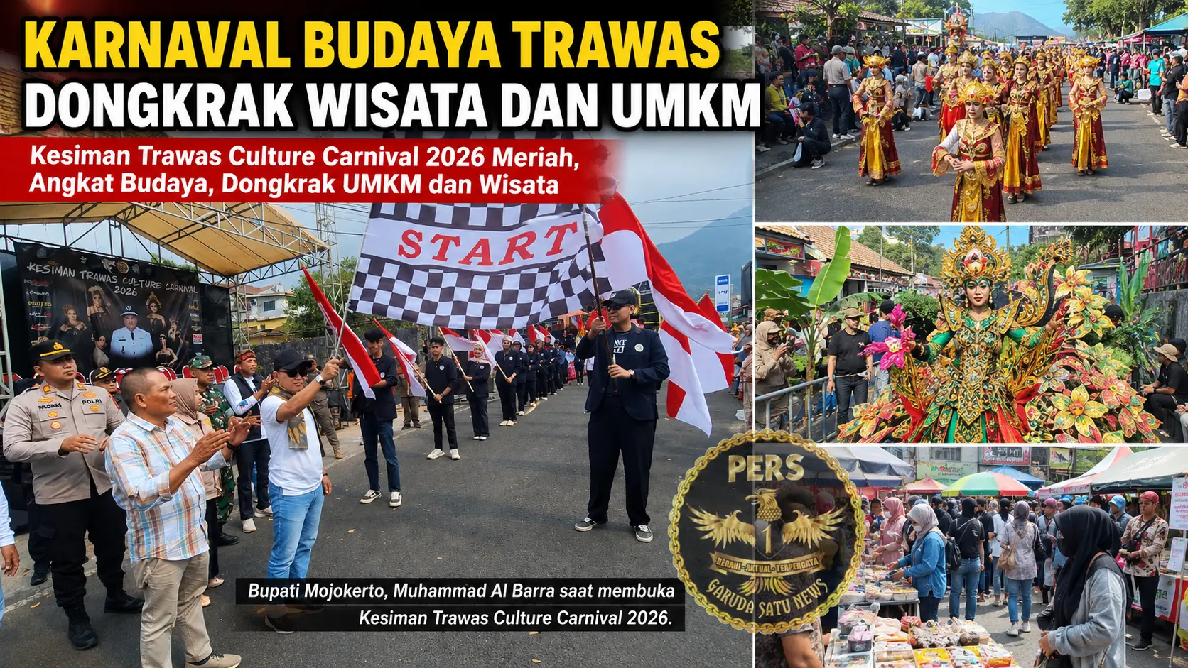 Karnaval Budaya Trawas Dongkrak Wisata dan UMKM