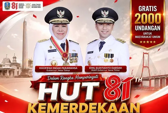 Khofifah Buka 4.000 Kuota Upacara HUT ke-81 RI