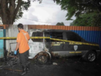 Mobil Patroli Polsek Tambaksari Terbakar