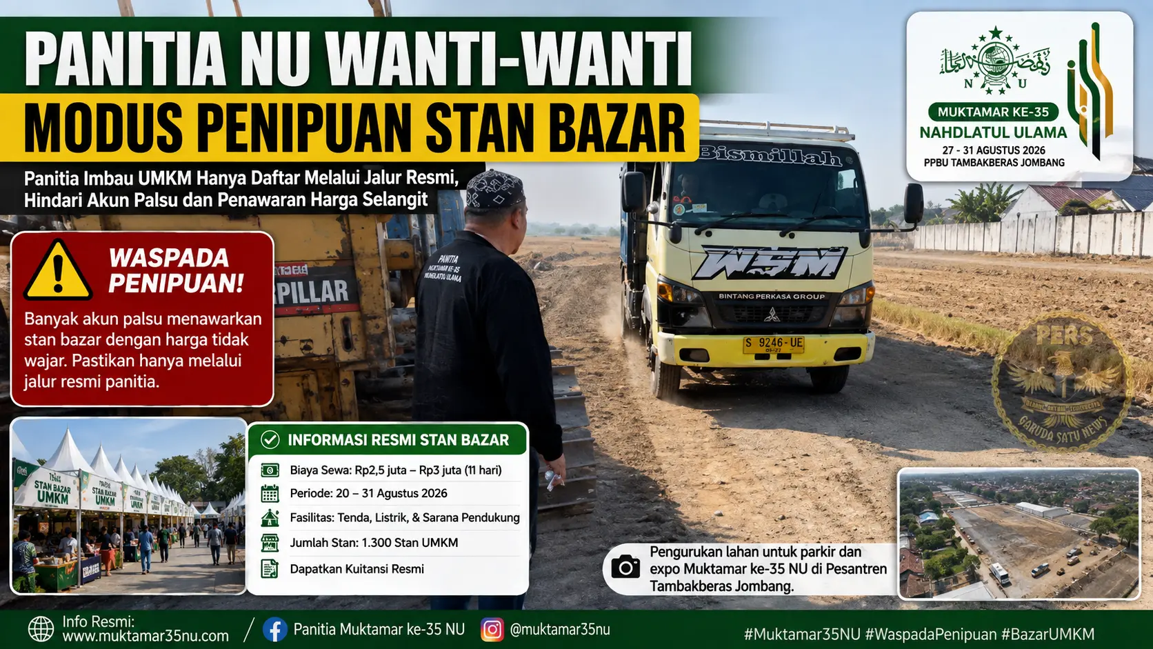 Panitia NU Wanti-Wanti Modus Penipuan Stan Bazar