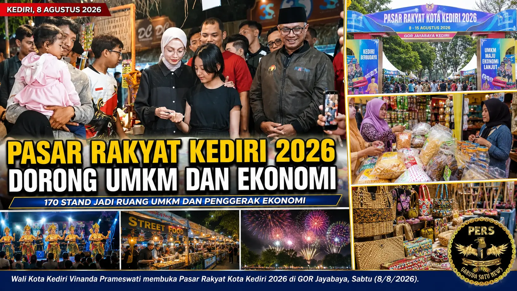Pasar Rakyat Kediri 2026 Dorong UMKM dan Ekonomi