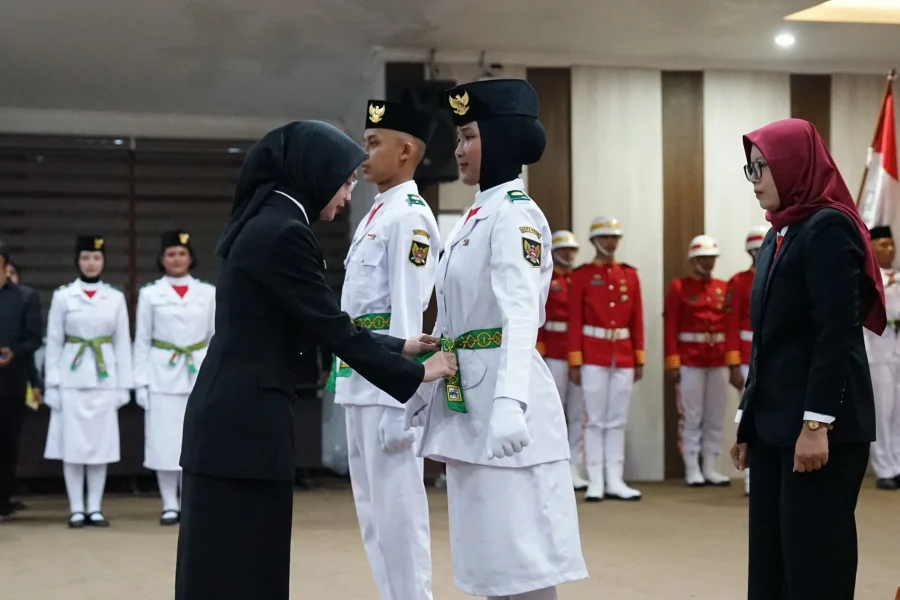 Paskibraka Kota Kediri Dikukuhkan, Siap Bertugas di HUT RI