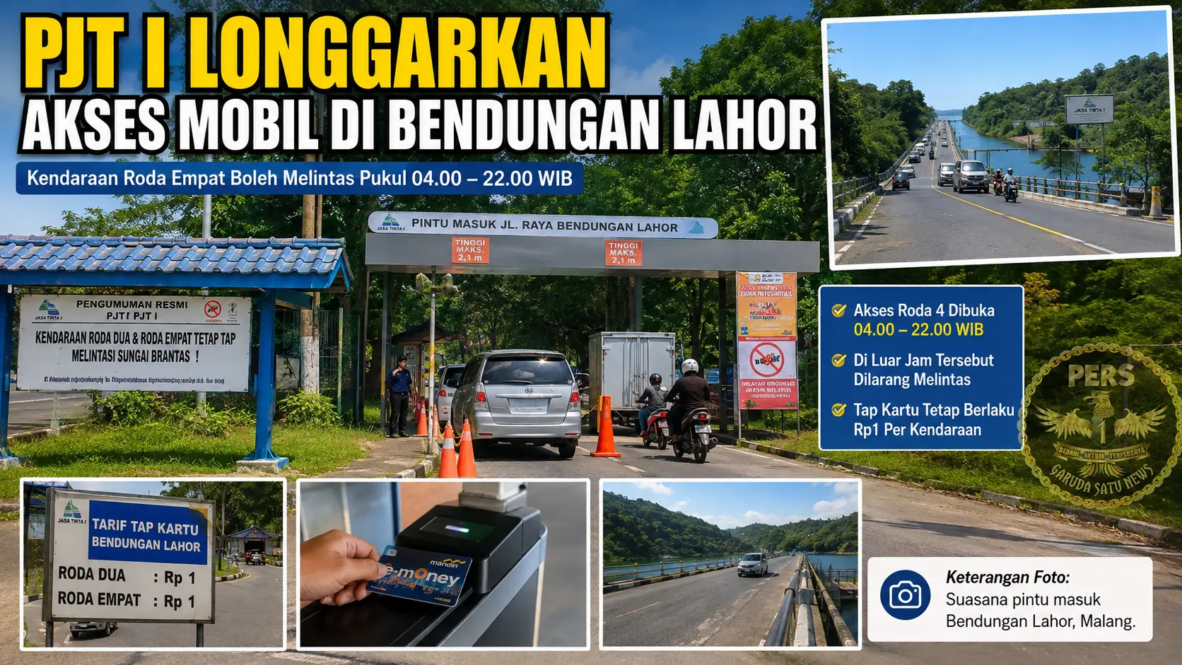PJT I Longgarkan Akses Mobil di Bendungan Lahor