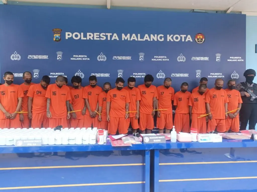 Polresta Malang Kota Ungkap 45 Kasus, 54 Tersangka