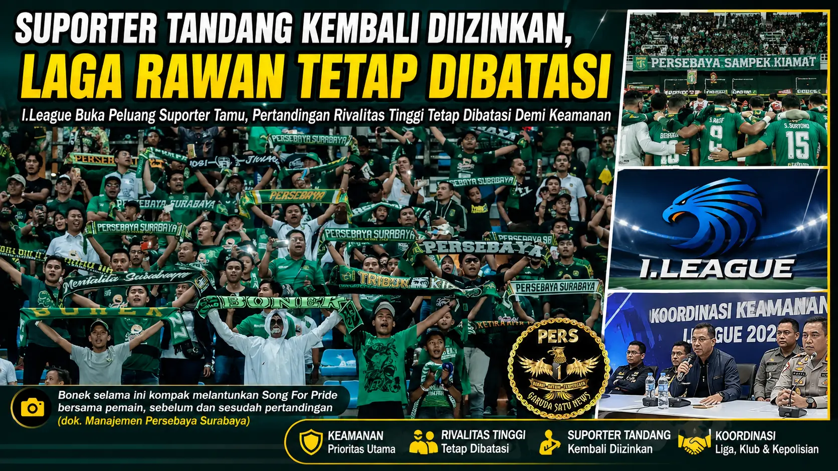Suporter Tandang Kembali Diizinkan, Laga Rawan Tetap Dibatasi