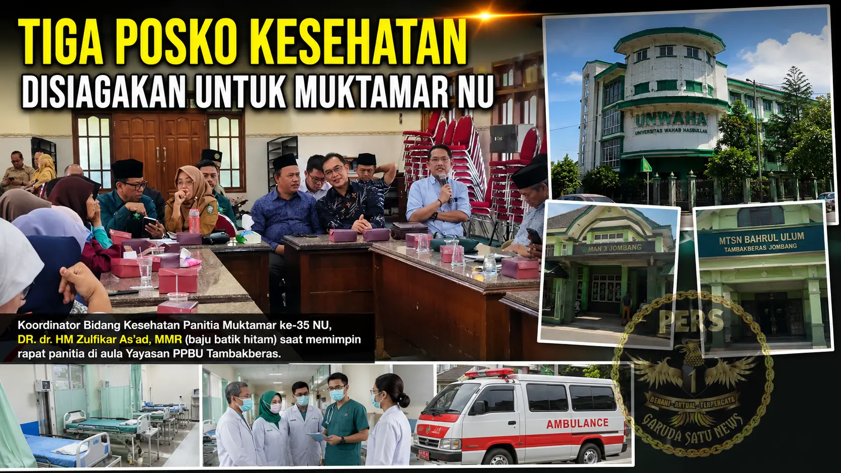Tiga Posko Kesehatan Disiagakan untuk Muktamar NU