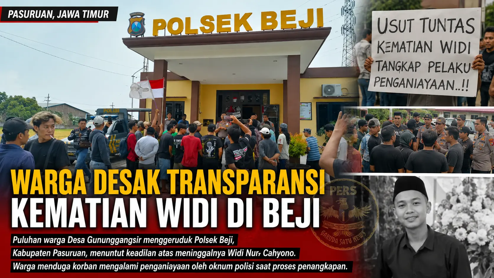 Warga Desak Transparansi Kematian Widi di Beji
