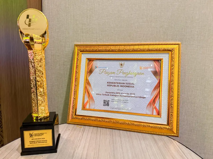 Kemensos Raih BPS Award 2026, Kawal DTSEN