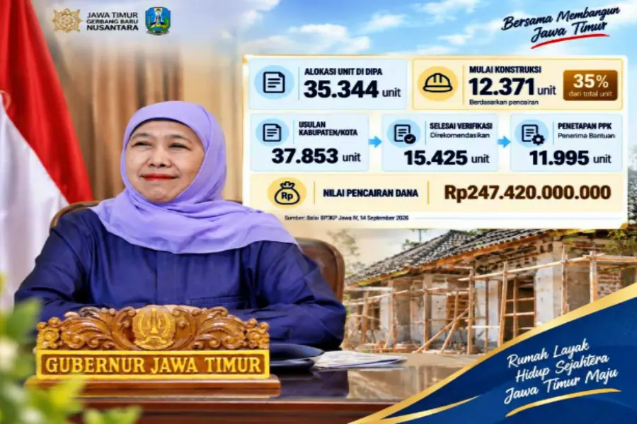 Khofifah Percepat Bedah Rumah dan Verifikasi Penerima