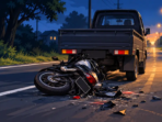 Pemotor Tewas Tabrak Pikap Parkir di Mojokerto