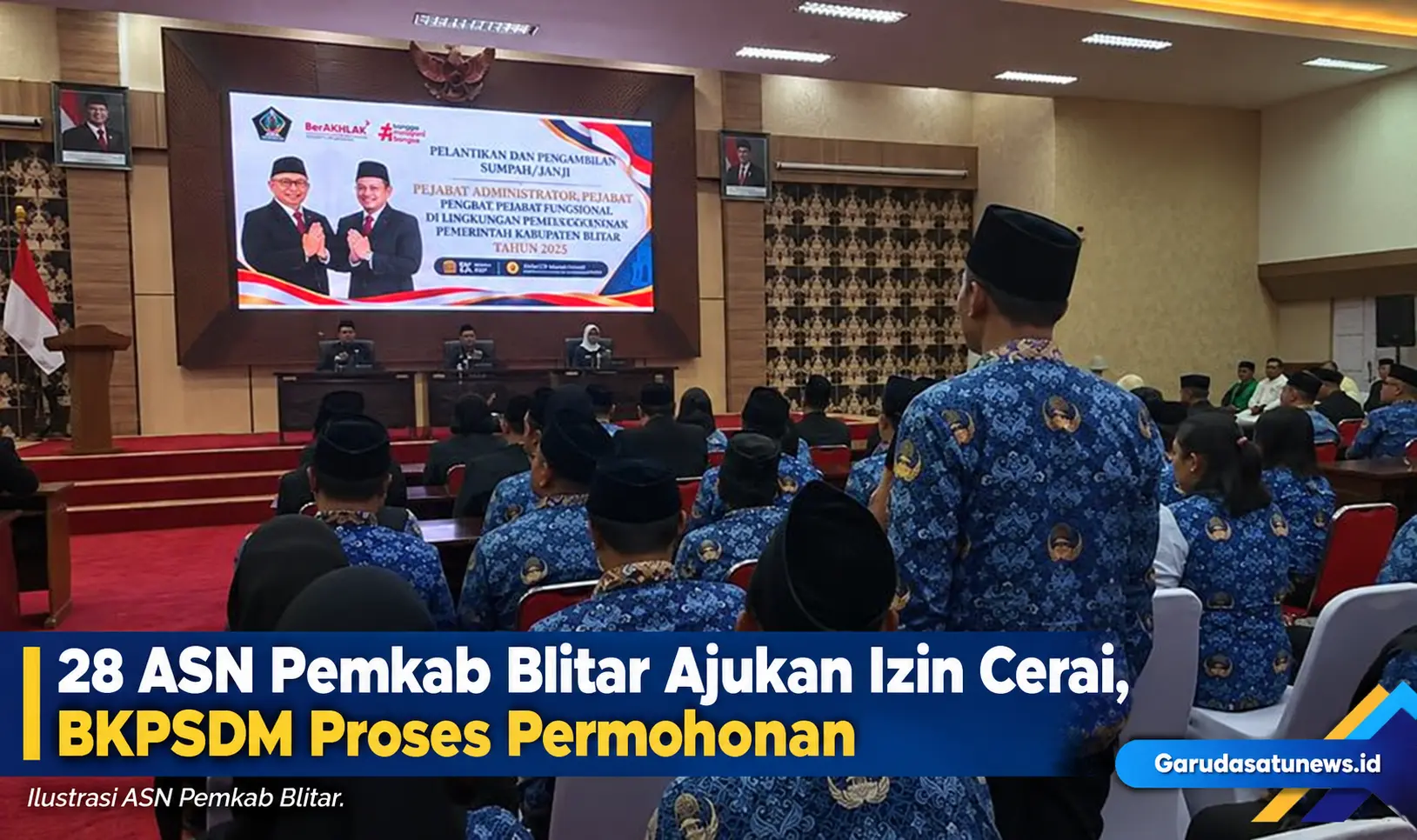 28 ASN Pemkab Blitar Ajukan Izin Cerai, BKPSDM Proses Permohonan