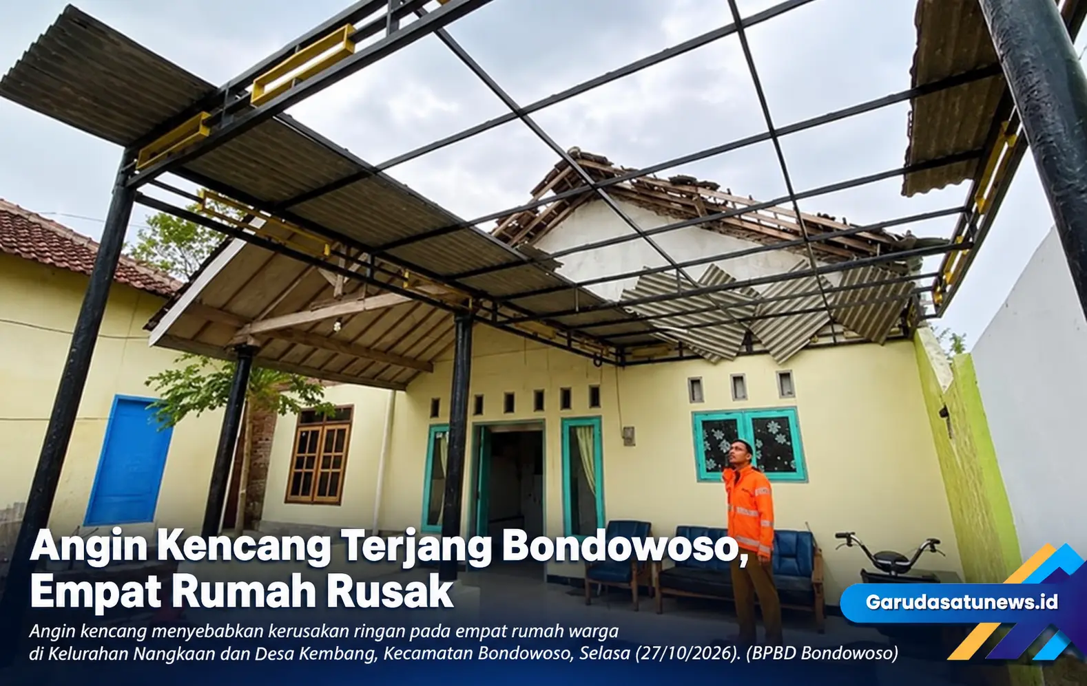 Angin Kencang Terjang Bondowoso, Empat Rumah Rusak