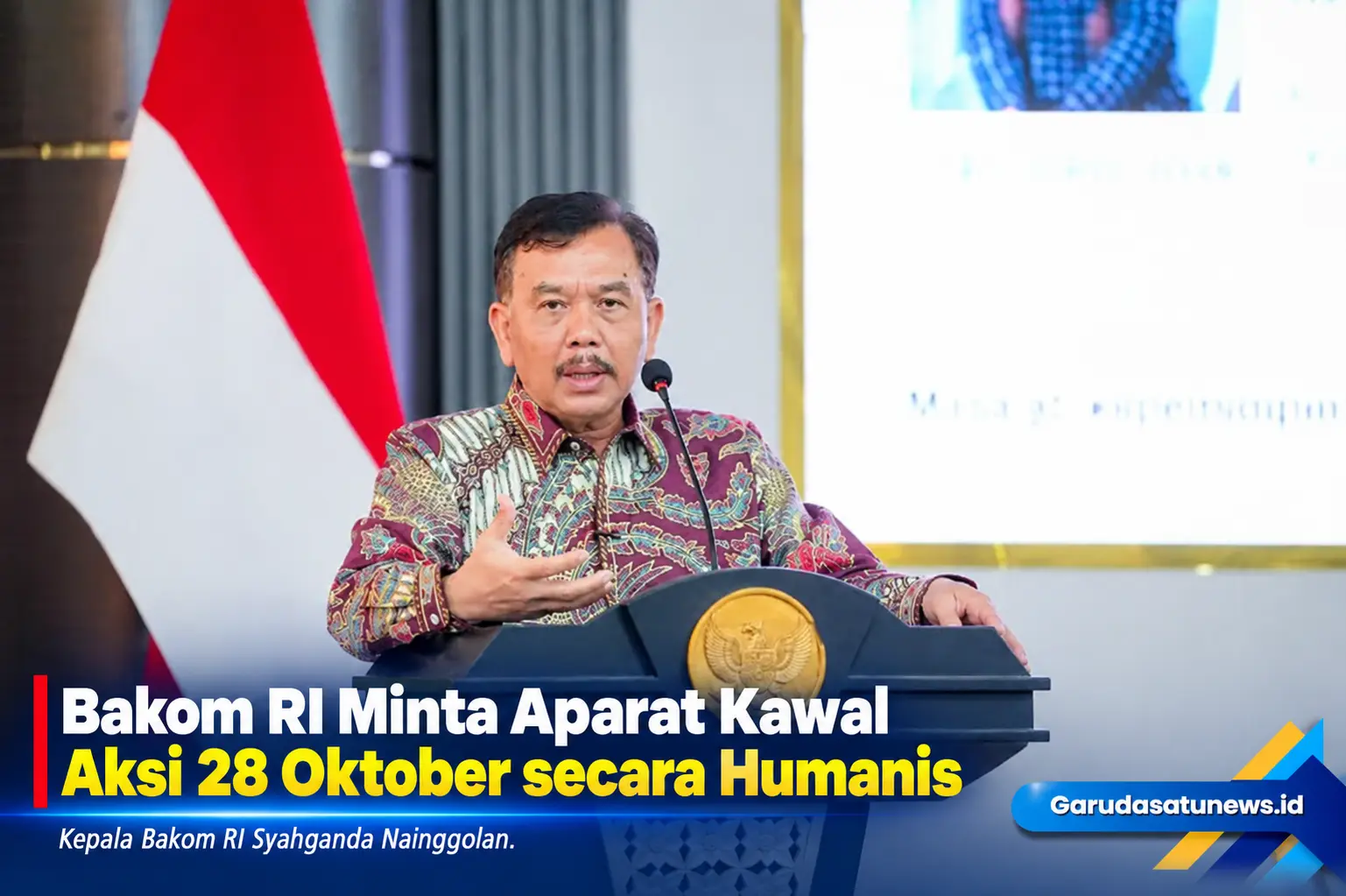 Bakom RI Minta Aparat Kawal Aksi 28 Oktober secara Humanis