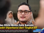 Mas Dhito Minta Data Bansos Kediri Diperbarui dari Tingkat RT